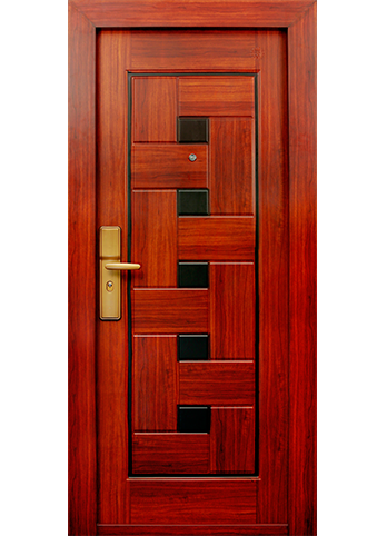 Heat Transferred Steel Doors for Home - Wooden Finished Style - 3 & 4 Feet Door